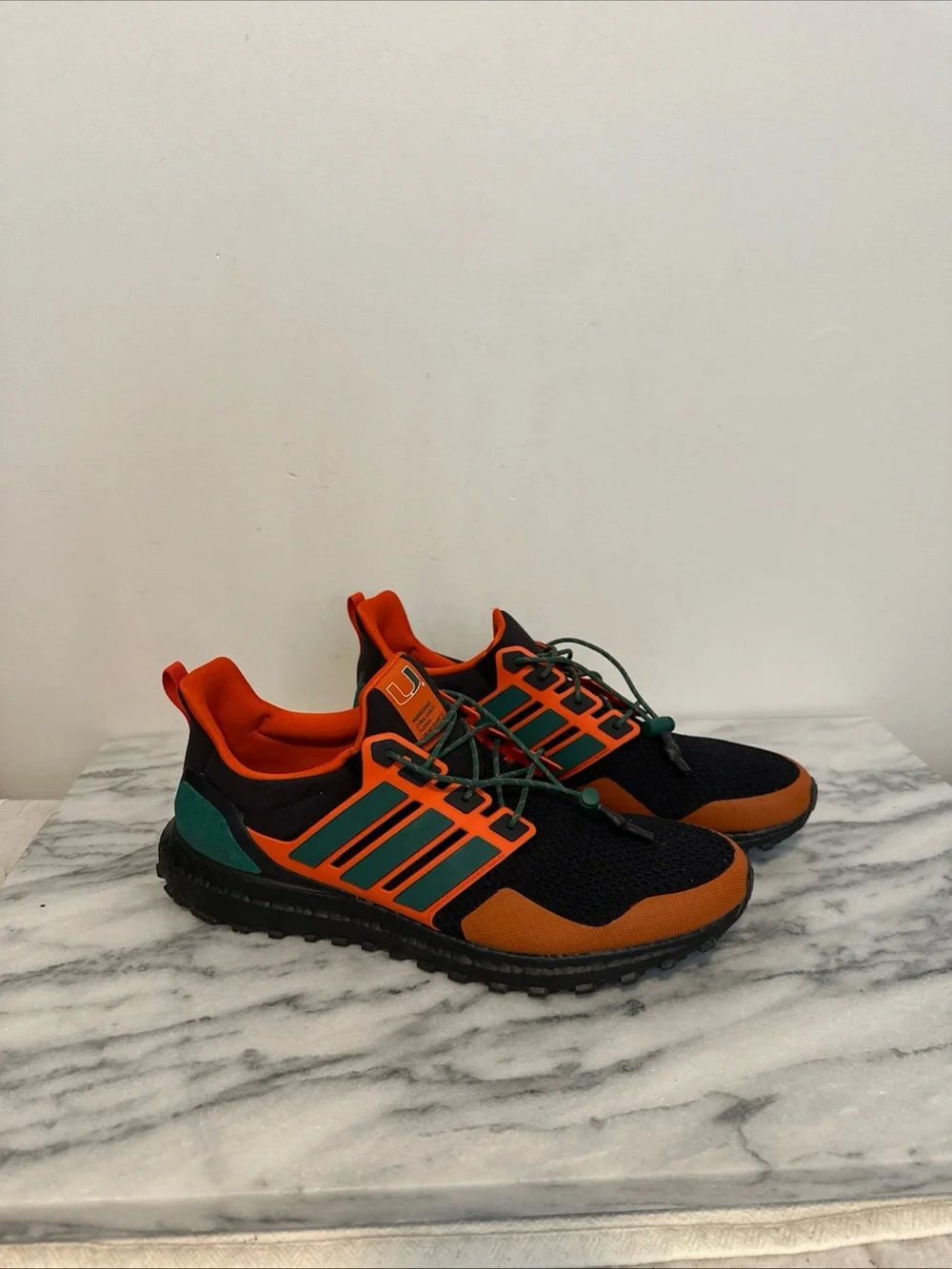 Adidas UltraBoost 1.0 x Miami Hurricanes Running Shoes Men's Size 12 US NEW